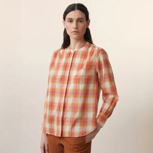 Moismont Lucia Shirt No. 729 The Perfect Natural Plaid Size Small NWT